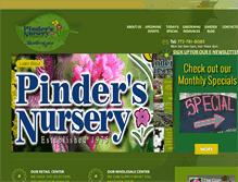 Tablet Screenshot of pindersnursery.com